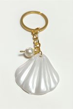 İstiridye İnci Anahtarlık-Beyaz - Görsel 2