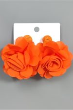 Gül Zr Model Küpe-Turuncu - Görsel 2