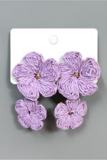 Çiçek Zr Model Küpe-Lila - Görsel 2