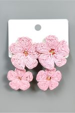 Çiçek Zr Model Küpe-Açık Pembe - Görsel 2