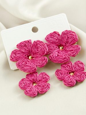 Çiçek Zr Model Küpe-Açık Pembe