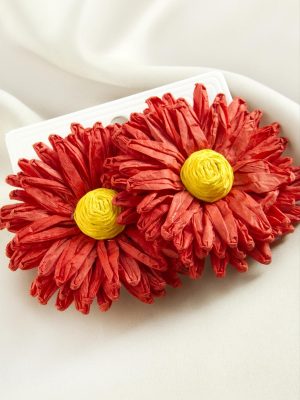 Papatya Zr Model Küpe-Kırmızı