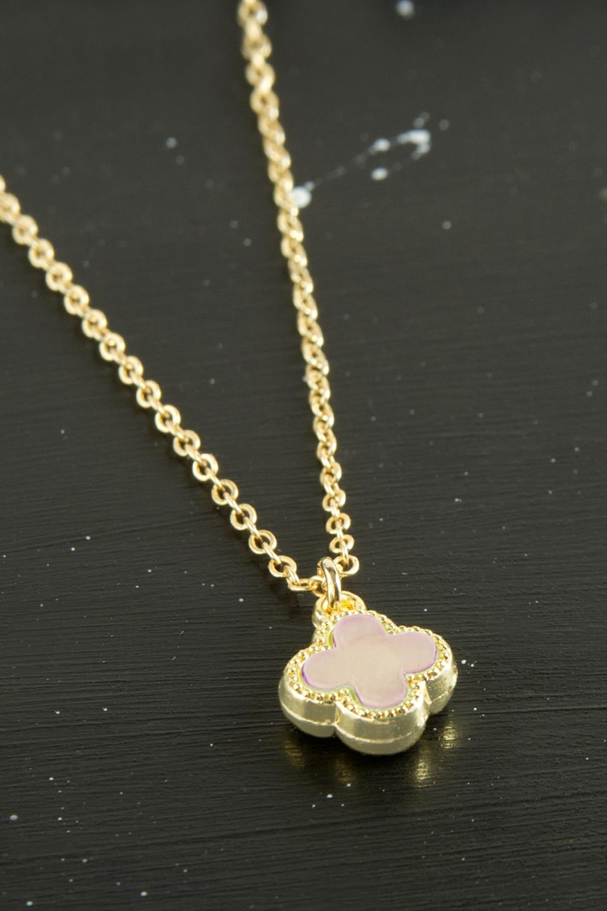 1209465_cicek-polyester-kolye-0bbe-.jpg Çiçek Polyester Kolye-Pembe - Görsel 2