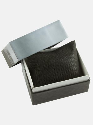 Desenli Saat Kutusu-Gri