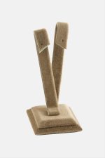 Anfora Kumaş Palmiye Küpelik-Kahverengi - Görsel 3