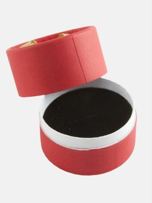 Yuvarlak yüzük Kutusu-Kırmızı