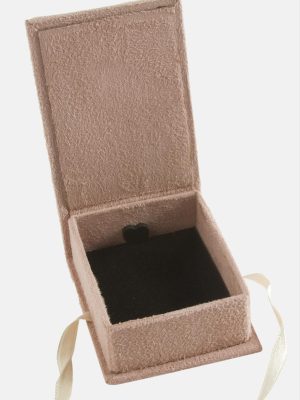 Süet Lüx Set Kolye Kutusu-Yavruağzı