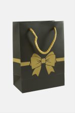 13X18 Fiyong İpli Karton Çanta 1 Adet-Siyah - Görsel 2