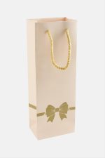 10X26 Benekli İpli Karton Çanta 1 Adet-Yavruağzı - Görsel 2