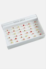 Meyveli Karışık Lüks Eklem Yüzük 1 Adet-Kırmızı - Görsel 3