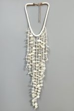 Sedef Lüks Yaka Kolye-Krem