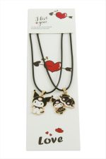 Çzgflm Karakteri Arkadaşlık Kolyesi Çift Kolye-Siyah - Görsel 2