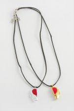 Kalp Arkadaşlık Kolyesi Çift Kolye-Kırmızı