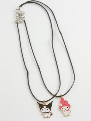 Çzgflm Karakteri Arkadaşlık Kolyesi Çift Kolye-Siyah