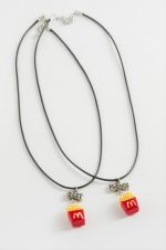 Patates Arkadaşlık Kolyeleri Çift Kolye-Kırmızı - Görsel 2