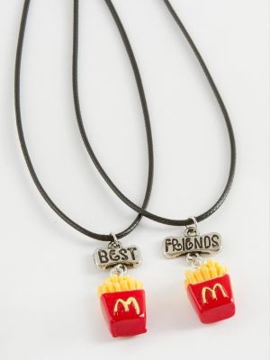 Patates Arkadaşlık Kolyeleri Çift Kolye-Kırmızı