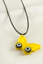 Kelebek Epoksi Kolye-Sarı - Görsel 2