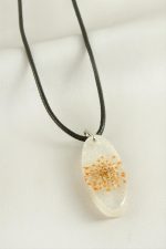 Sultanotu Elips Epoksi Kolye-Sarı