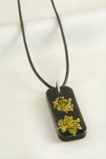 Sultanotu Dikdörtgen Epoksi Kolye-Sarı