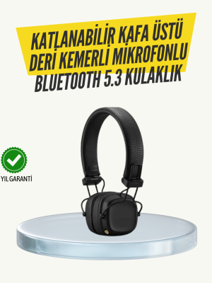 Ergonomik Konforlu Kablosuz Kulak Üstü Bluetooth Kulaklık