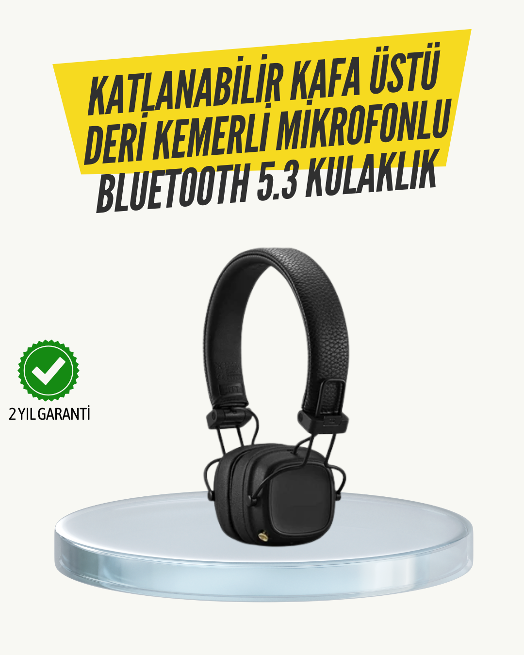 1209877_6-38.png Ergonomik Konforlu Kablosuz Kulak Üstü Bluetooth Kulaklık - Görsel 1