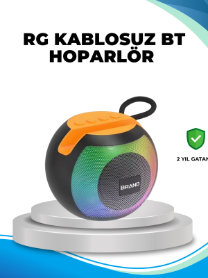 RGB Işıklı Taşınabilir Kablosuz Bluetooth Hoparlör
