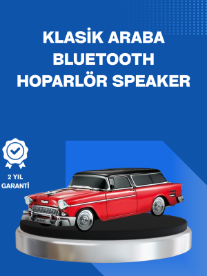 Retro Araba Şekilli Kablosuz Bluetooth Hoparlör