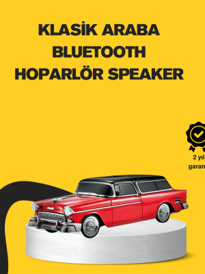 Vintage Tasarımlı LED Işıklı Bluetooth Hoparlör 10W