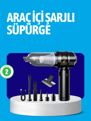HEPA Filtreli Sessiz Çalışan Kablosuz Şarjlı Mini Süpürge