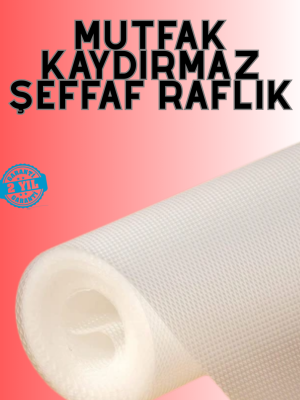 Eva malzemeden kaydırmaz şeffaf raflık buzdolabı kaplaması