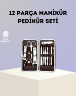 Paslanmaz Çelik Çok Fonksiyonlu 12 Manikür Seti