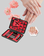 Taşınabilir Deri Kutulu 17 Parça Manikür Seti - Görsel 4