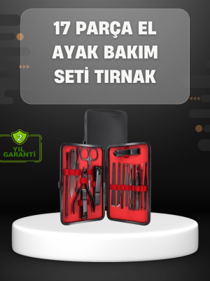 17 Parçalık Profesyonel Manikür Seti – Paslanmaz Çelik