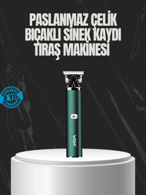 Paslanmaz Çelik Başlıklı Su Geçirmez Şarjlı Saç Kesme Makinesi