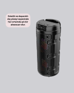 Uzun Pil Ömrü Sunan Kablosuz Bluetooth Hoparlör - Görsel 3