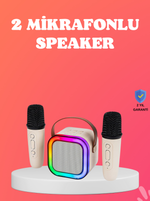 Bluetooth 5.0 Destekli Kablosuz Karaoke Hoparlör