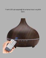 Uçucu Yağ Uyumlu Renkli LED Işıklı Nemlendirici - Görsel 2