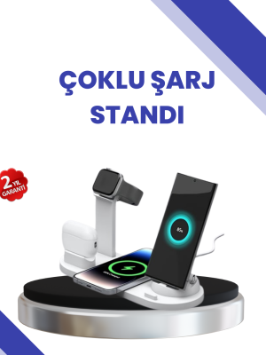 Masaüstü Düzenleyici 4’ü 1 Arada Kablosuz Şarj Aksesuarı