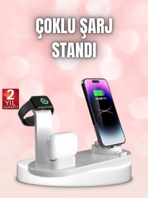Qi Destekli Tüm Cihazlarla Uyumlu Kablosuz Şarj Ünitesi