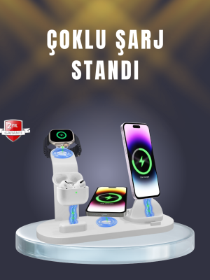 iPhone, AirPods ve Akıllı Saat Uyumlu Çoklu Şarj Cihazı