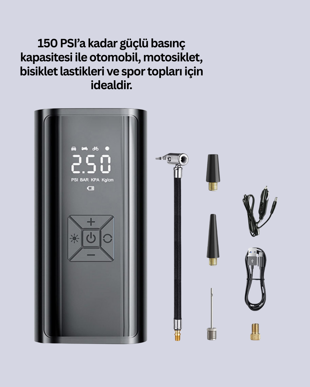 1210103_8-6.png Kablosuz Kullanımlı Dijital Kontrollü Taşınabilir Şişirme Cihazı - Görsel 3