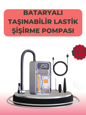 Çok Fonksiyonlu Araç, Bisiklet, Top Uyumlu Elektrikli Hava Pompası
