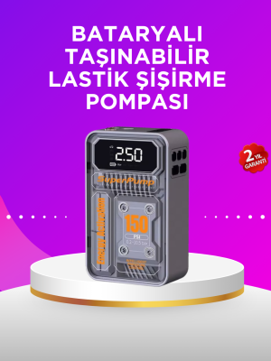 Mini Boy Elektrikli Şarjlı Yüksek Basınçlı Lastik Şişirme Pompası