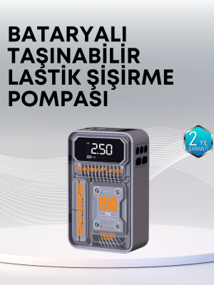 150 PSI Kablosuz Dijital Ekranlı Taşınabilir Araç Lastik Pompası