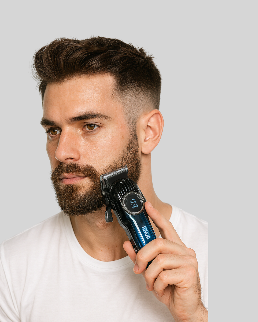 1210144_10-2.png USB Type-C Şarjlı Kablosuz/Kablolu Erkek Tıraş Makinesi - Görsel 5
