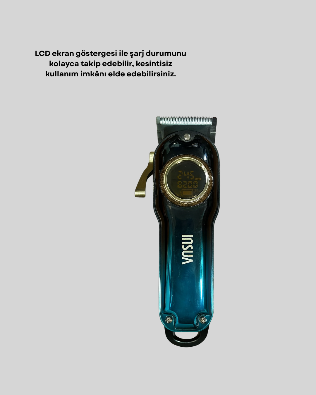 1210144_8-2.png USB Type-C Şarjlı Kablosuz/Kablolu Erkek Tıraş Makinesi - Görsel 4