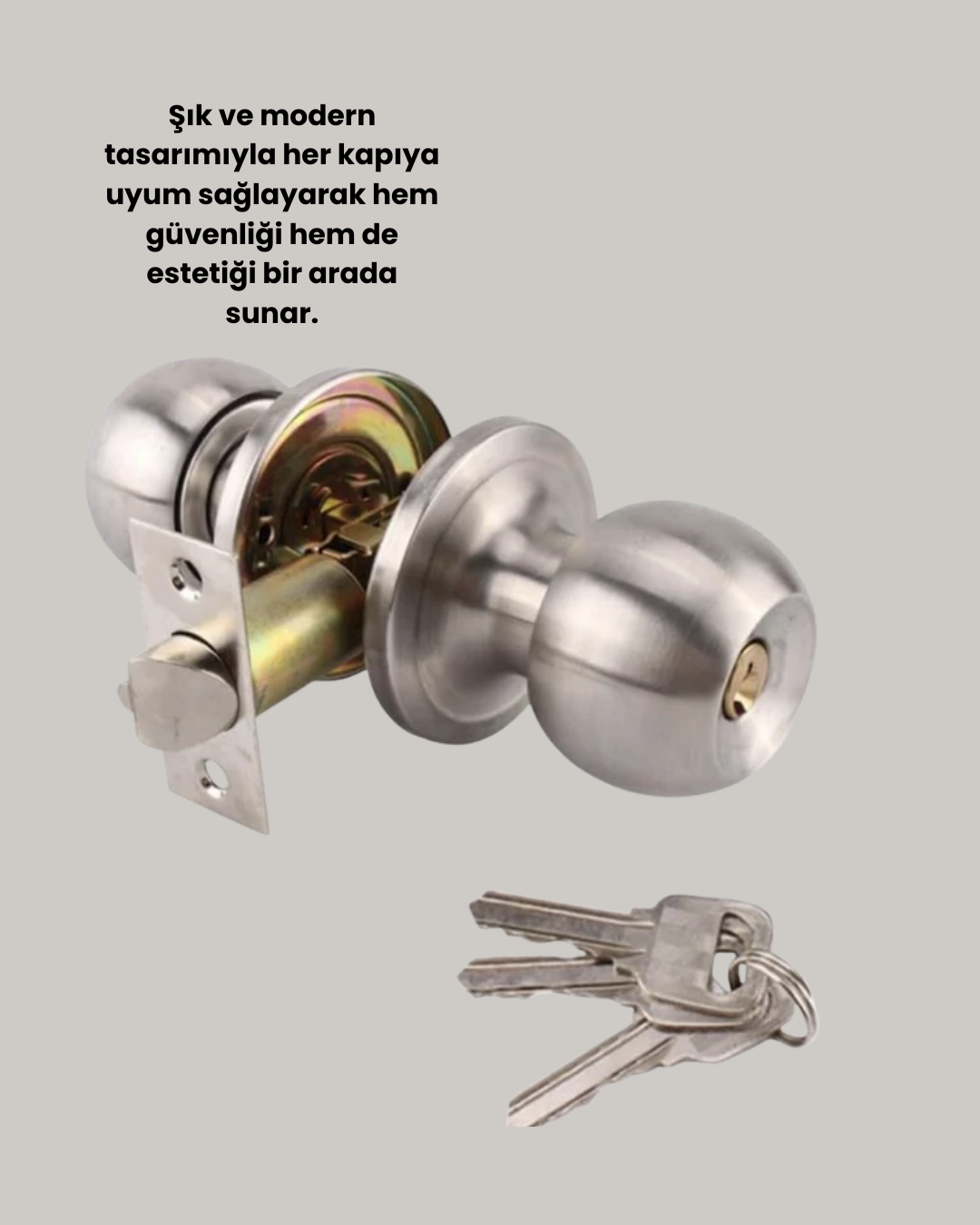 1210147_8-1.png İç ve Dış Mekan Uyumlu Giriş Tipi Topuzlu Kilit - Görsel 2
