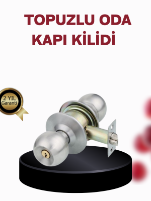 Paslanmaz Çelik Dayanıklı Topuzlu Kapı Kilidi