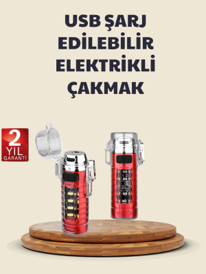 Kamp ve Outdoor İçin Çok Amaçlı Çakarlı Elektronik Çakmak
