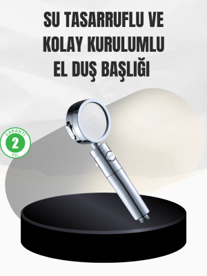 Kolay Montajlı 3 Modlu Yüksek Basınç Duş Başlığı